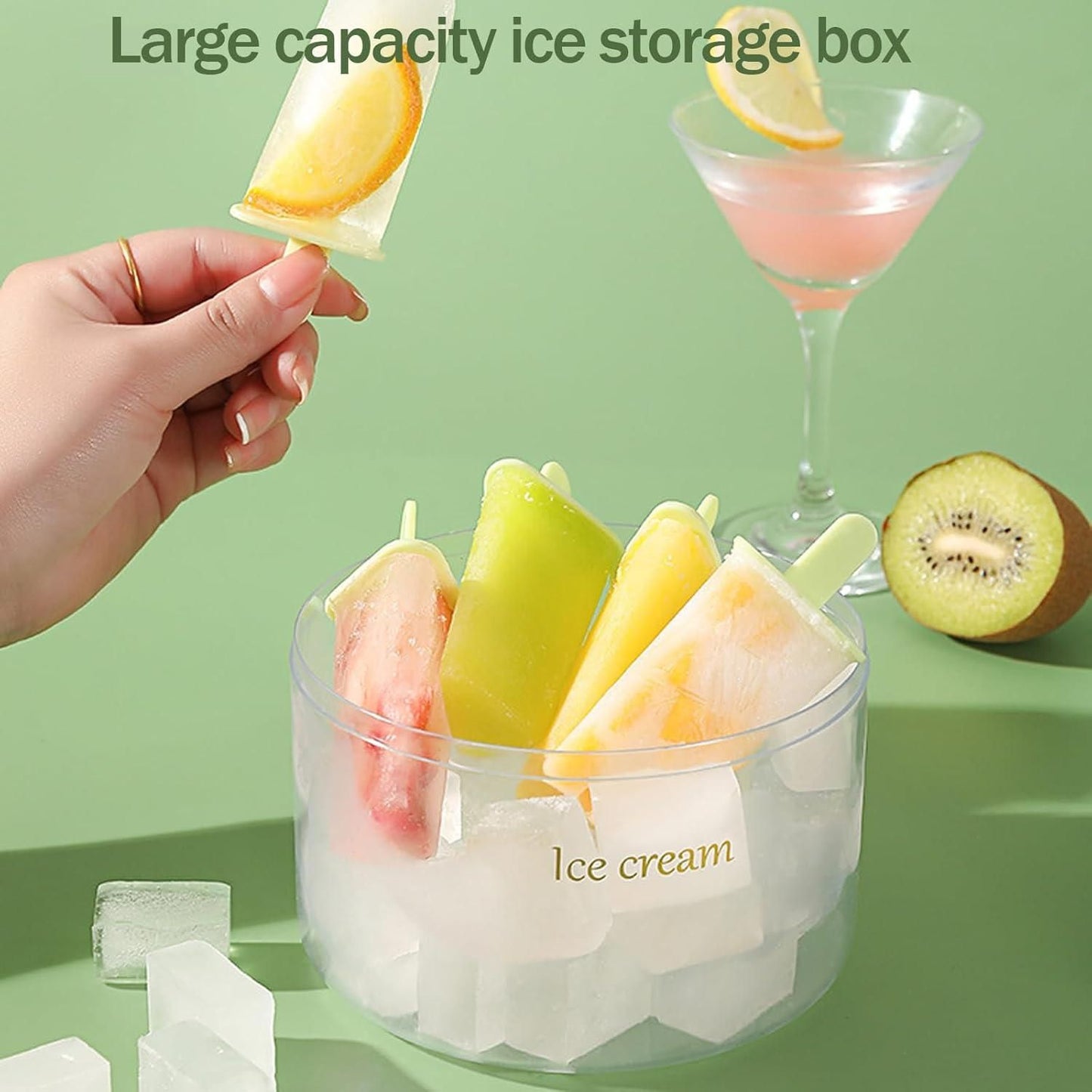 “Reusable DIY 8-Piece Ice Pop Mould Set – Make Healthy Homemade Frozen Treats”