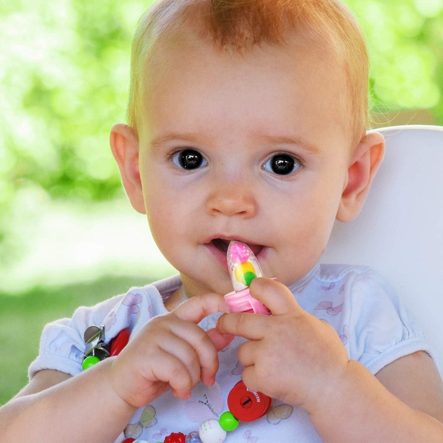 LittleBitez Baby Fruit Pacifiers – BPA-Free Silicone Teething Feeders (2-Pack)