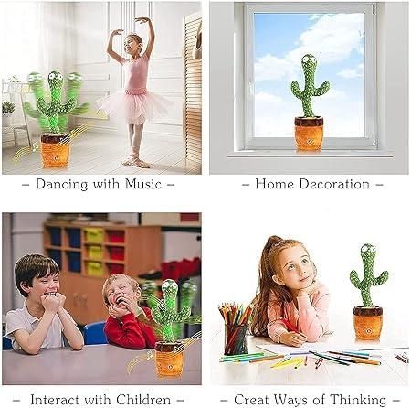 Sing & Wiggle Cactus – LED Musical Plush That Mimics & Moves!