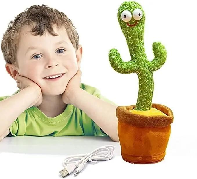 Sing & Wiggle Cactus – LED Musical Plush That Mimics & Moves!