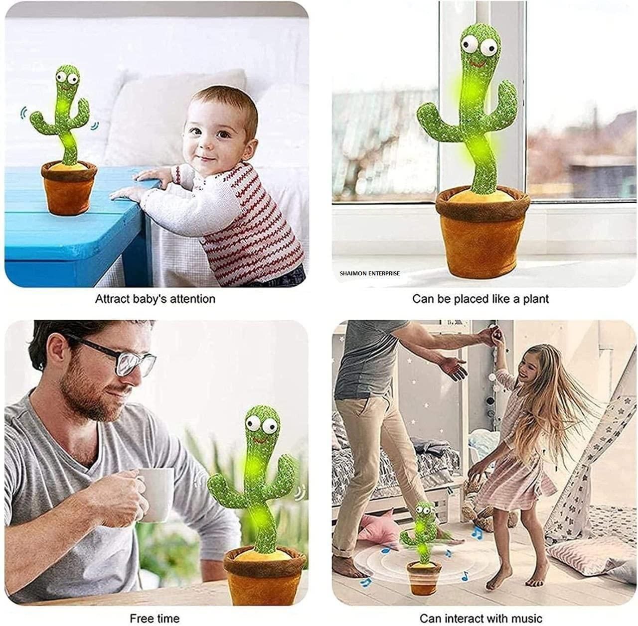 Sing & Wiggle Cactus – LED Musical Plush That Mimics & Moves!