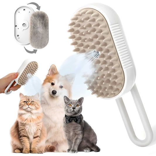 Gentle Steam Brush for Dogs & Cats – Easy Grooming & Deep Clean