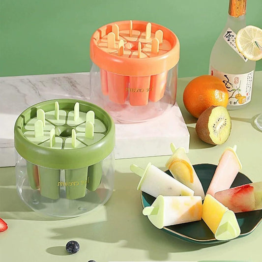 “Reusable DIY 8-Piece Ice Pop Mould Set – Make Healthy Homemade Frozen Treats”